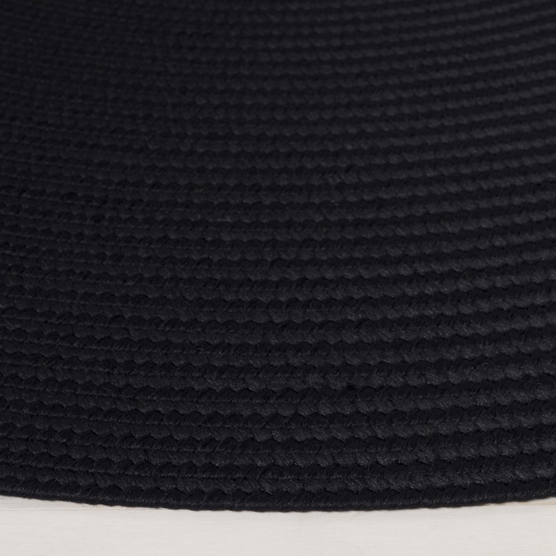 Keiosha Hand Woven Performance Machine Washable Solid Color Rug, Round 6'