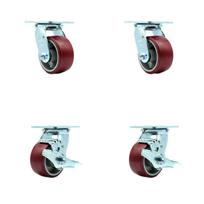 Poly sur roulettes pivotantes en aluminium