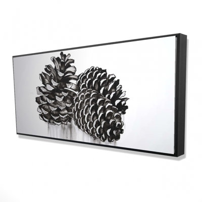 Three Small Pine Cones Print On Canvas