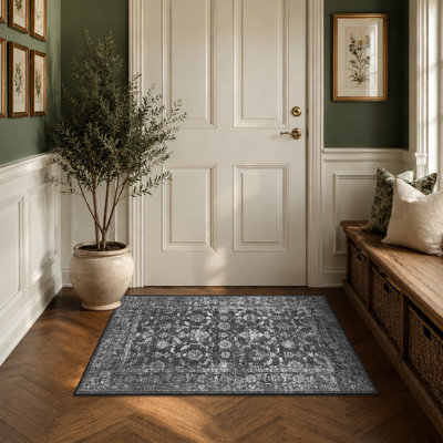 Tapis rétro à poils courts Boho