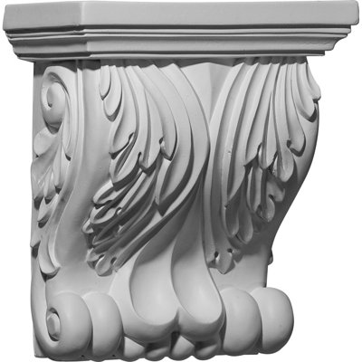 Endurathane Forest Leaf Corbel, 7 1/8"W x 4 1/8"D x 8 1/4"H, Factory Primed (4-Pack)