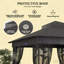 Gazebo, moustiquaire pour l'extérieur avec tablettes