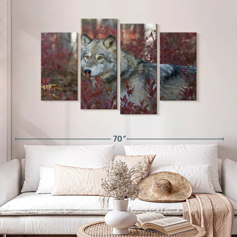 Brampt Gray Timber Wolf, 32" H x 52" W