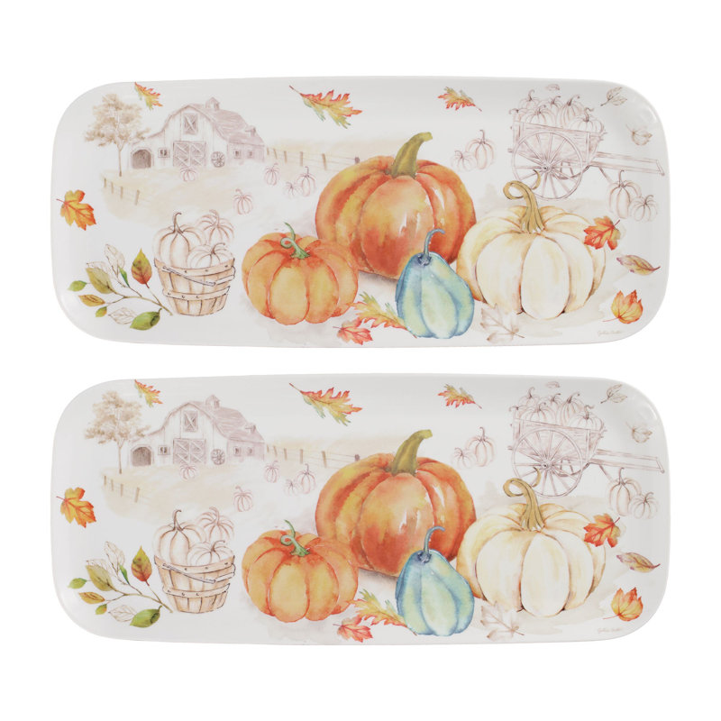 2-Piece Pumpkin Season 15" Tray