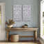 Ensemble de 2 pièces d'art mural en bois sculpté avec fleur de lotus blanche Abequa-2088295197