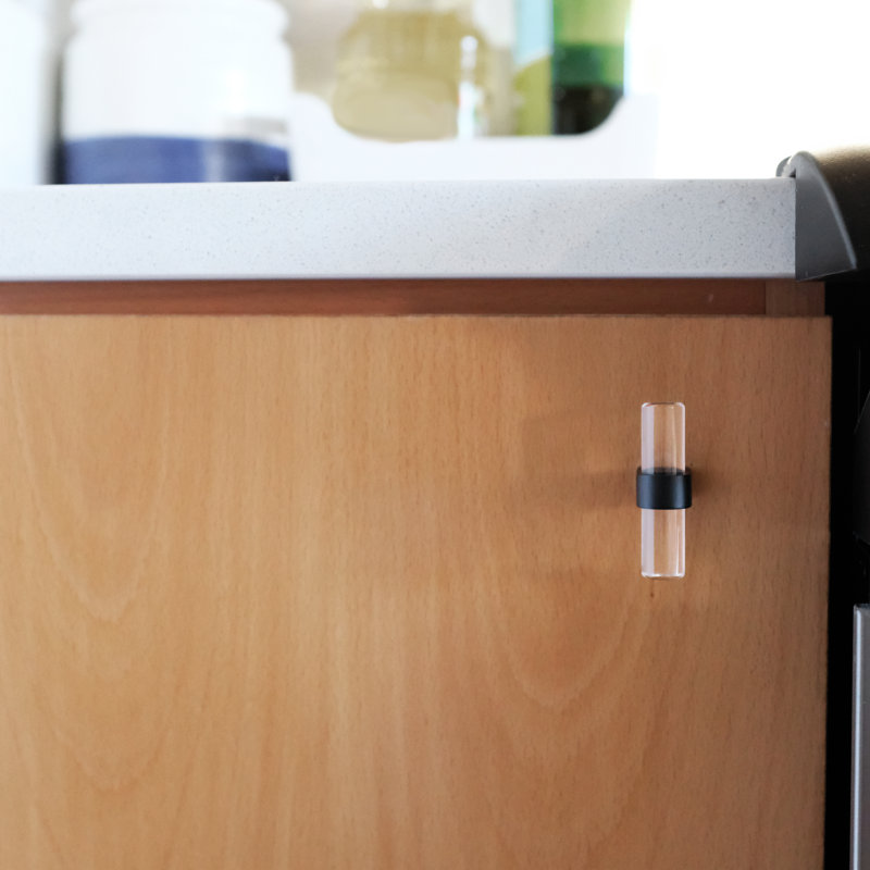 Clarity Acrylic Bar Knob, Matte Black/Clear Acrylic