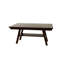 Table de salle à manger rectangulaire en noyer foncé fabriquée en bois d'hévéa de qualité supérieure