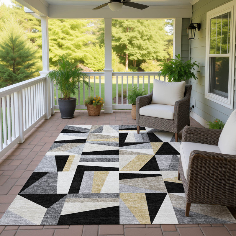 Machine Washable Indoor/Outdoor Chantille ACN2327 Geometric Rug, Rectangle 2'6" x 3'10"
