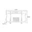 Console en bois massif brun 51,97 "