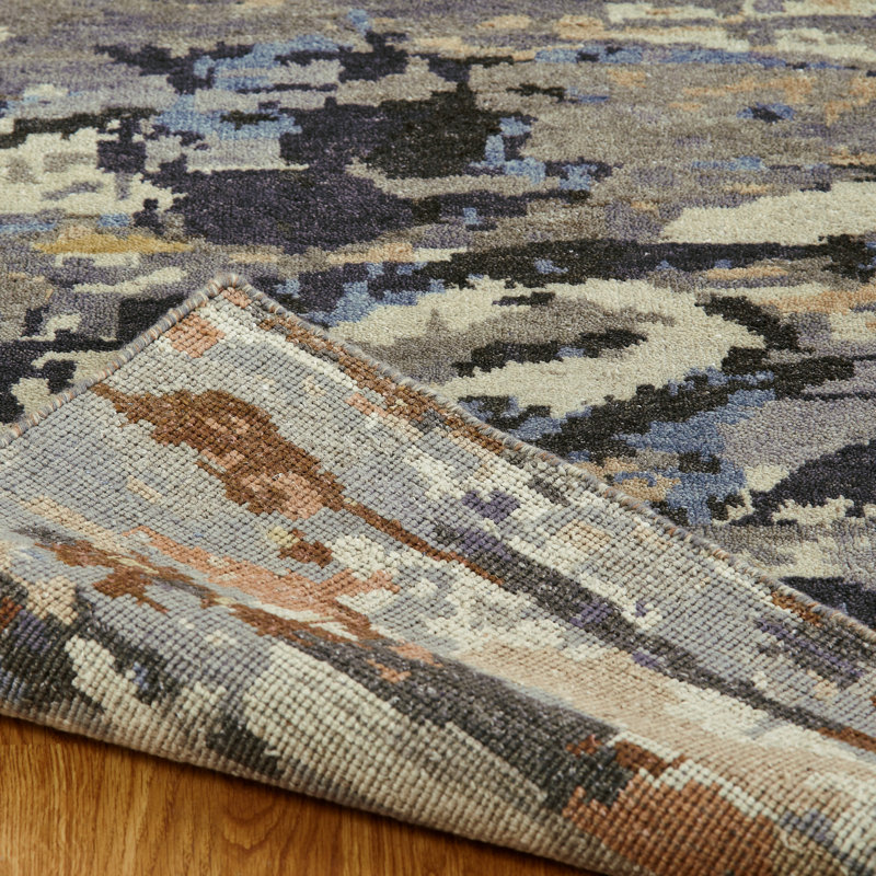 Simah Wool Camouflage Area Rug, Rectangle 10' x 14'
