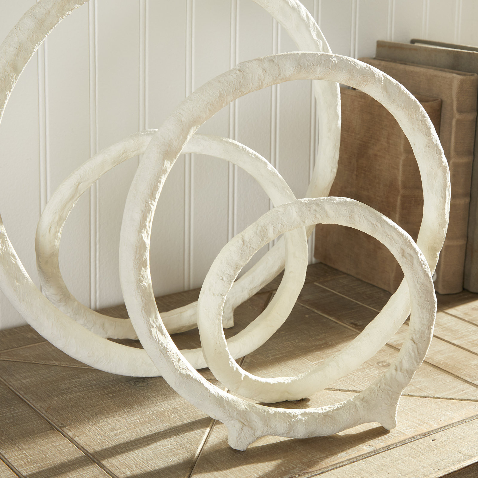 Aviel 2 Piece Atlantic Sculpture Set, 13" H x 13" W x 3.5" D, White