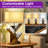 28“ Bookcase Table Lamp with USB&AC-Outlet, 3 Color Lights in bedroom