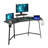 Game table with bookshelf and accessory shelf