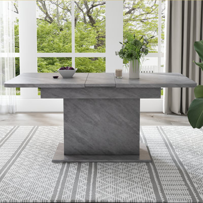 Extendable Dining Table with Steel Base