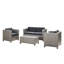 4Pc Garden Relax avec PE et coussins d'eau