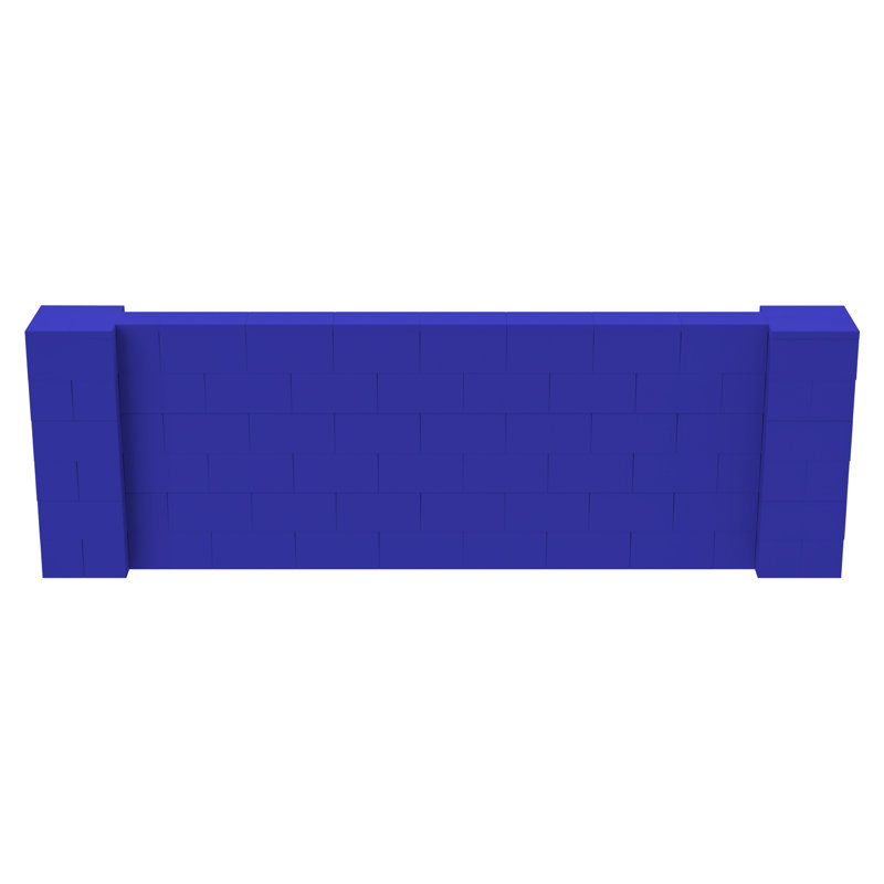 Ensemble mural pour poney Everblock, Bleu, H 36 po x l 120 po x P 12 po