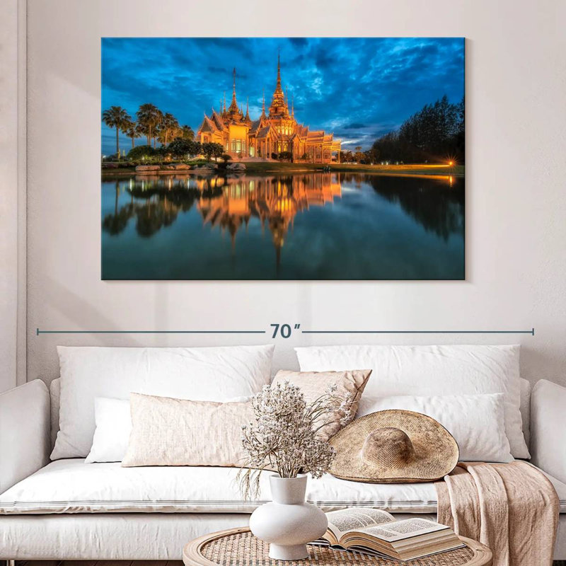 Lilie Wat Luang Phor Toh, 34" H x 51" W