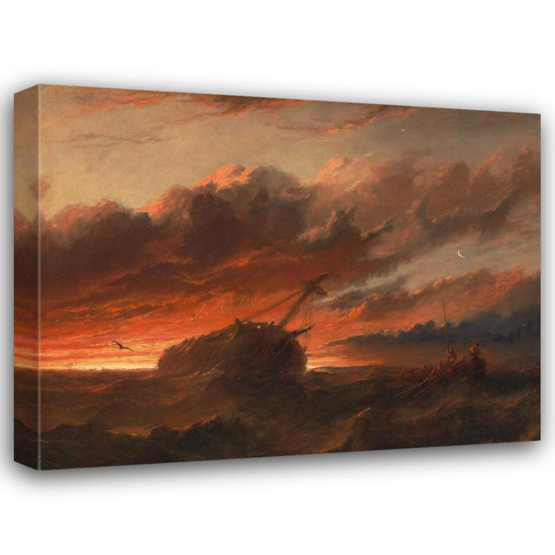 «Shipwreck» par Francis Danby - Art mural sur toile tendue avec châssis, H 24 po x l 17 po