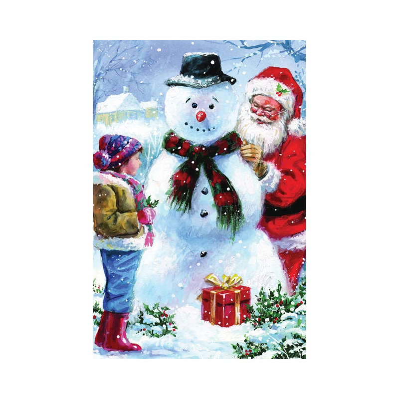 Joyful Santa by Jim Mitchell - Wrapped Canvas Gallery-Wrapped Canvas Giclée, 30.48cm H x 20.32cm W