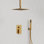 10" High-Pressure Ceiling-Mount Rainfall Shower System with Handheld Shower and Pressure-Balanced Valve
