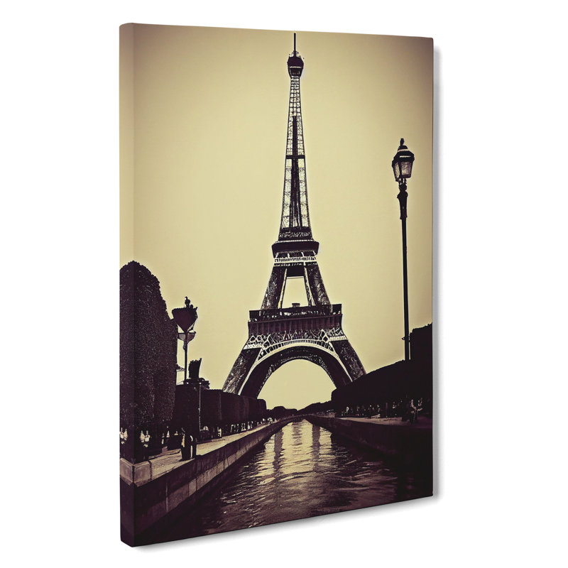 Towards The Eiffel Tower - Wrapped Canvas, 76cm H x 50cm W x 3cm D