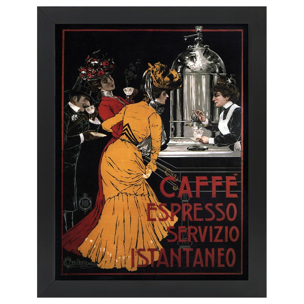 Leinwandbild Vintage Advertising Poster Caffé Espresso