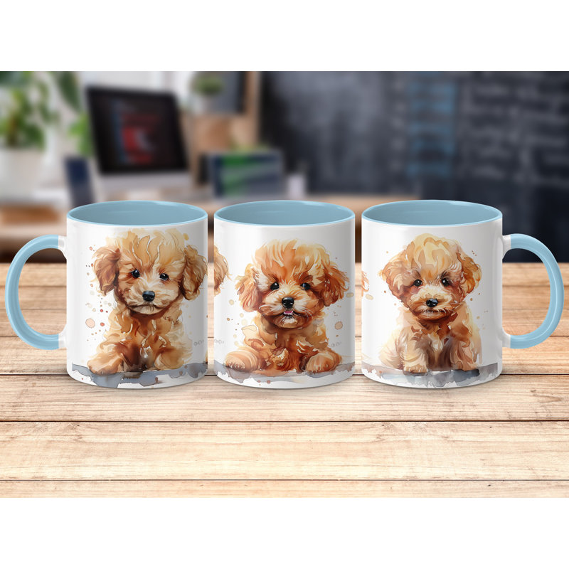 Ceramic Coffee Mug, 3, Light Blue