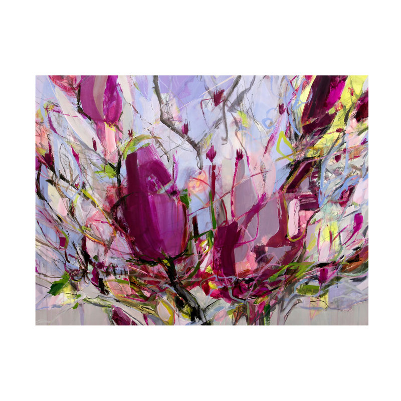 «Gerly Magnolia Blossoms On Canvas» par Kati Bujna, impression, H 14 po x l 19 po x P 2 po