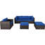 Ensemble de conversation modulaire en rotin 7 pièces avec coussins Patiojoy-1720924591