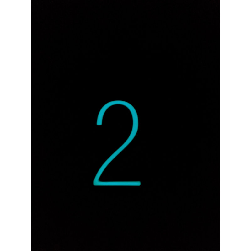 Numéro de maison à fixation en surface 6 po H, Turquoise, 2