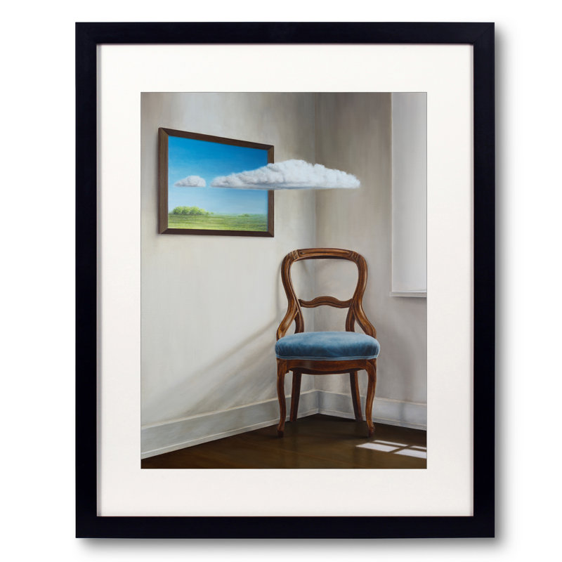 My True Cloud Print by Marlene Llanes, Black Framed Paper, 30" H x 24" W