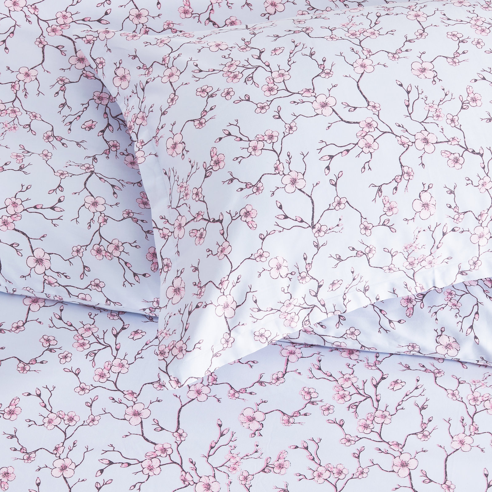 Aura Sateen Duvet Cover Set, King Duvet Cover + 2 King Sham