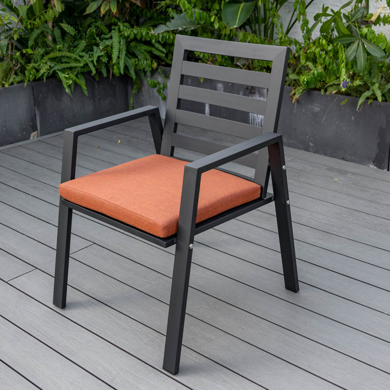 Ensemble de 4 fauteuils de patio Letendre, Orange, Ensemble de 4