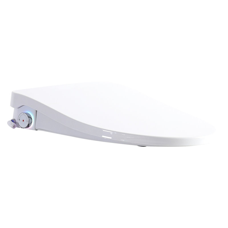 Bidet Toilet Seat With Side Knob, Water Adjustment, And Massage Wash Mode For Bathroom Use Smart Control, Night , Four Heating Levels Easy