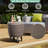 10 Gallon Cooler Bar Table w/ Telescopic Tabletop 3-in-1 Coffee Table Ice Bucket-1377917988