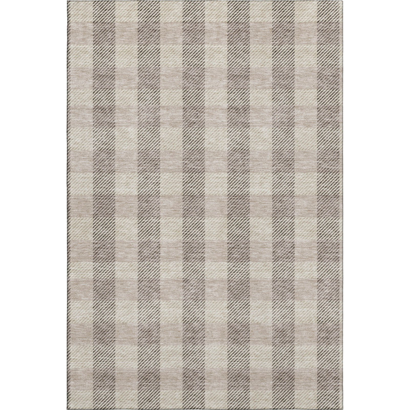 Premium Machine Washable Prisco Beige Rug, Rectangle 8' x 10'