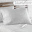 Ensemble de literie Southshore Fine Linens à motif géométrique taupe et blanc, en microfibre doublement brossée, avec poches de 35,5 cm de profondeur, comprenant 1 drap plat, 1 drap-housse et 2 taies d'oreiller King, format California King-718424659-718439862