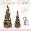 Décorations de Pâques lumineuses en rotin pour table (lot de 2) CRCZK : sapin artificiel avec DEL, œufs et baies, idéal pour décorer votre table au printemps.