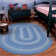 Damell Braided Non-Shedding Reversible Jute Blue Rug