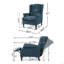 Fauteuil inclinable capitonné en tissu-955309006