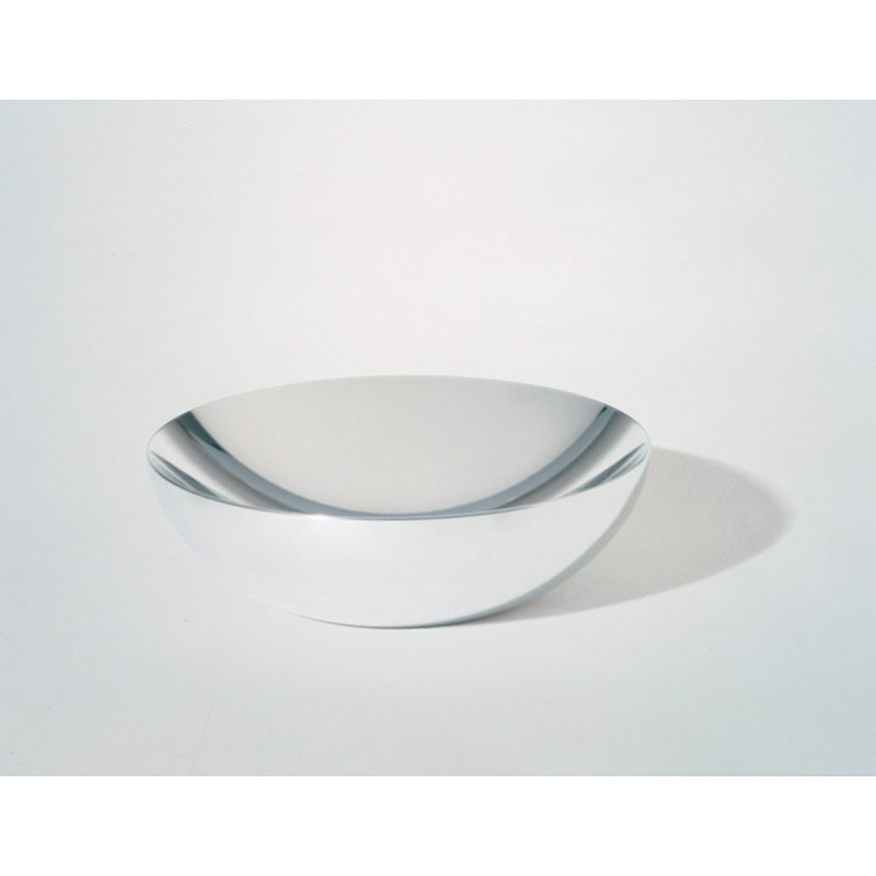 Medium Silver Stainless Steel Double-Wall Serving Bowl