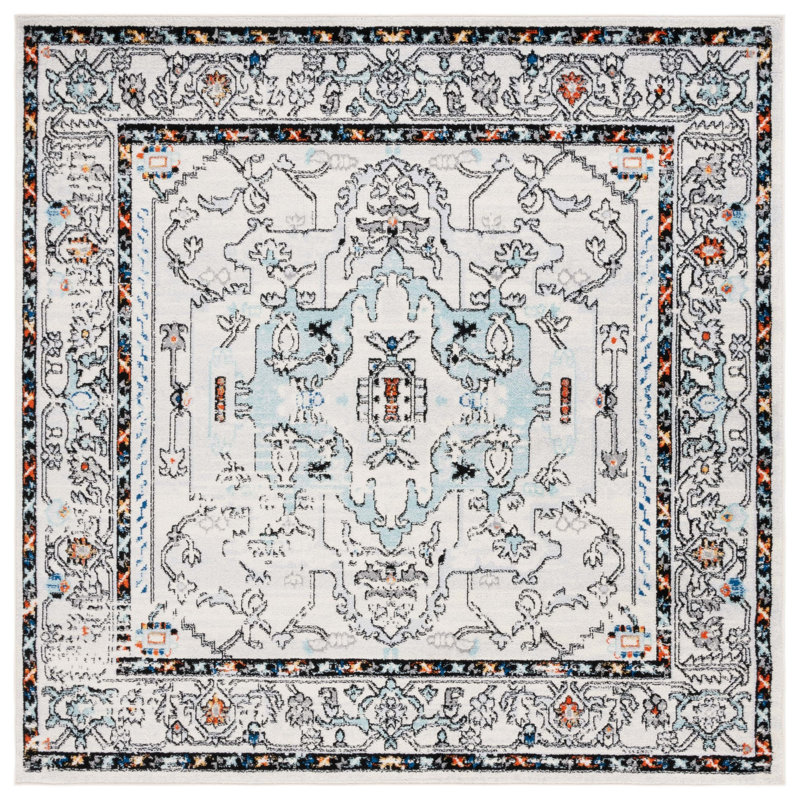 Tulum Performance Oriental Rug, Square 6'7"