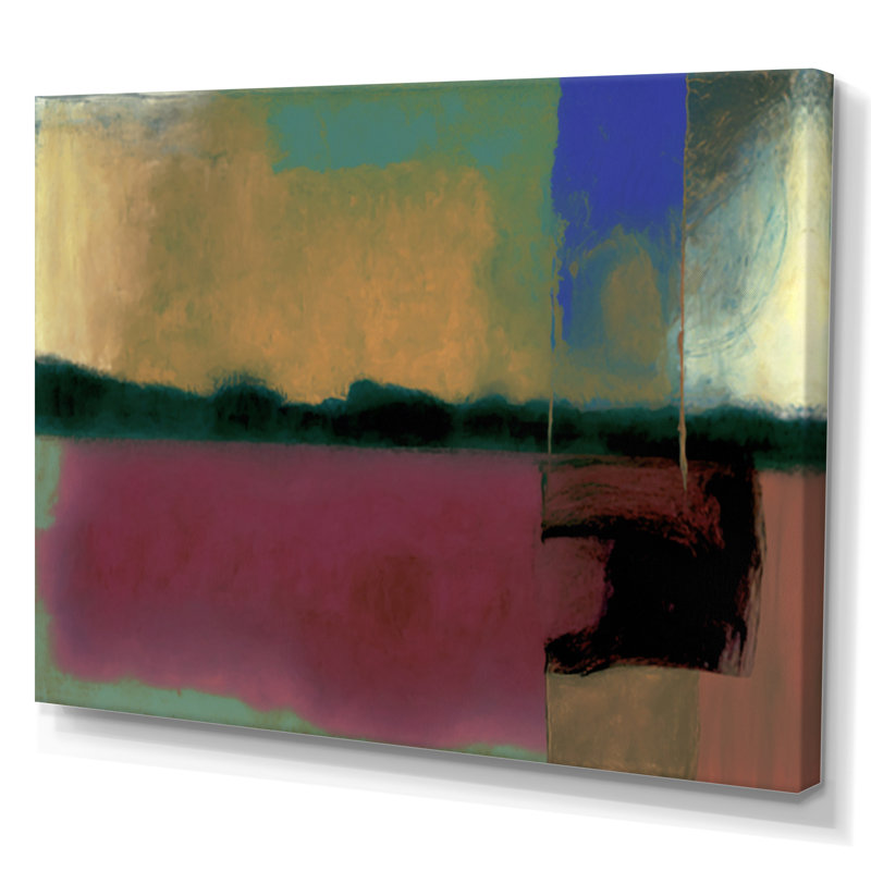 «Blue Sky Above Redend Point V», art mural abstrait sur toile, L 20 po x H 12 po, Toile tendue