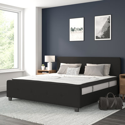 Lit plateforme capitonné Tribeca avec matelas à ressorts ensachés 10 pouces