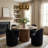 Swivel Upholstered Dining Chair With Backrest, 360 Degree Swivel Side Chair For Dining Room, Balcony, Parlour-1417310574