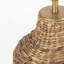 Lampe de table en osier brun Emmaus L 12,0 x l 12,0 x H 18,8
