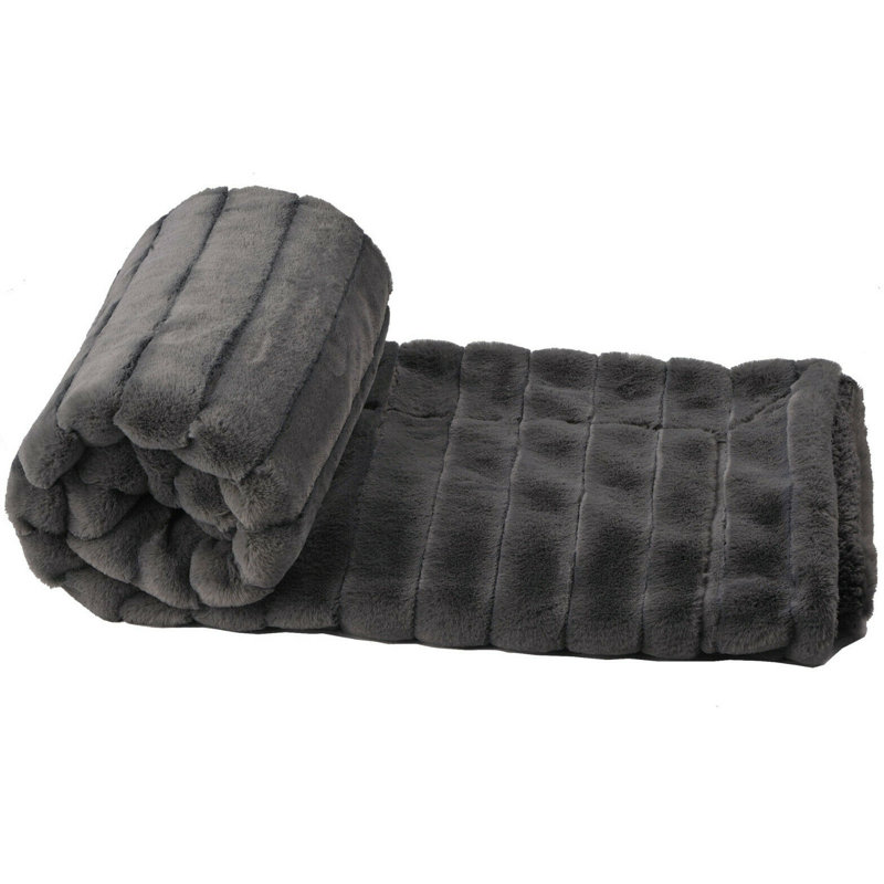 Plain Weave / Muslin Throw Blanket, Charcoal