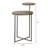 Oracle Natural and Gunmetal 2-Tier Accent Table