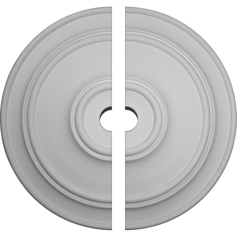 Grand médaillon de plafond classique Endurathane, DE 54 po x P 6 po x P 4 7/8 po (convient aux auvents jusqu'à 13 1/2 po), apprêté en usine