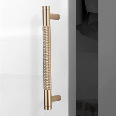 Paquet de 10 poignées d'armoire de cuisine en bronze champagne de 5 pouces (128 mm)